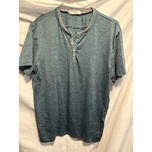 Green Derminpro Short Sleeve Partial Button Up Shirt Men’s Size medium